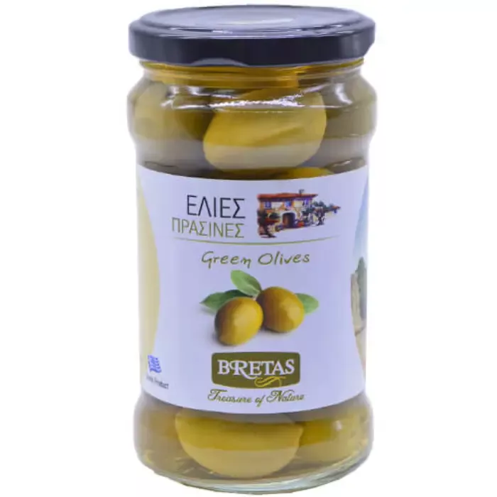 Bretas Groene olijven 314 ml - Afbeelding 1