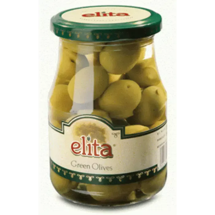 Elita Groene olijven gevuld met knoflook 350 gr - Afbeelding 1