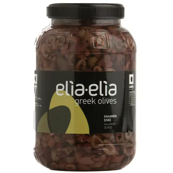 Ladas Kalamata olijven slices 1 kg PET - Afbeelding 1