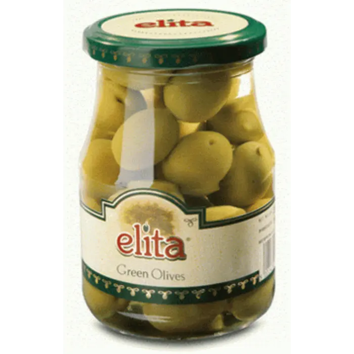 Elita groene olijven gevuld met knoflook Elita Groene olijven gevuld met knoflook 350 gr - Afbeelding 1