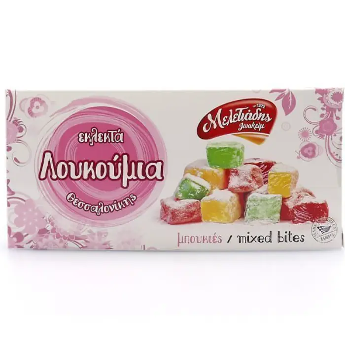 Meletiadis loukoumi mixed bites Meletiadis Loukoumi mixed bites 300 gr - Afbeelding 1