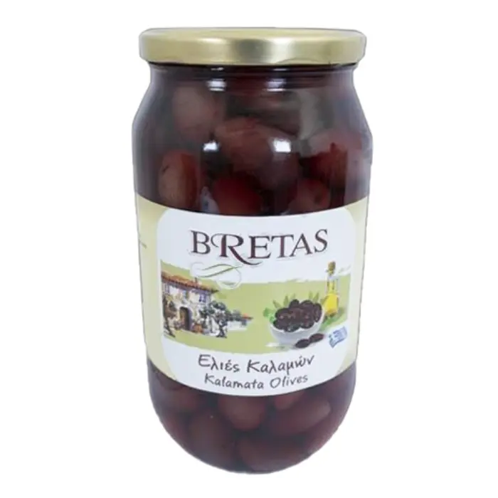 Μπρετας ελιες καλαμων 1 κιλο βαζο Bretas Kalamata olijven 1 kg glas - Afbeelding 1